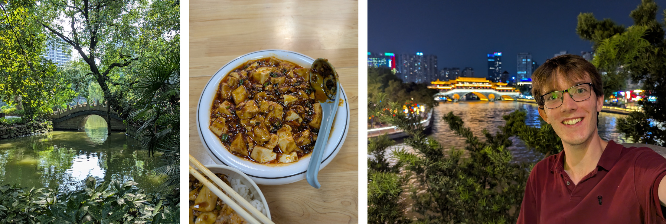 Collage of photos from Chengdu