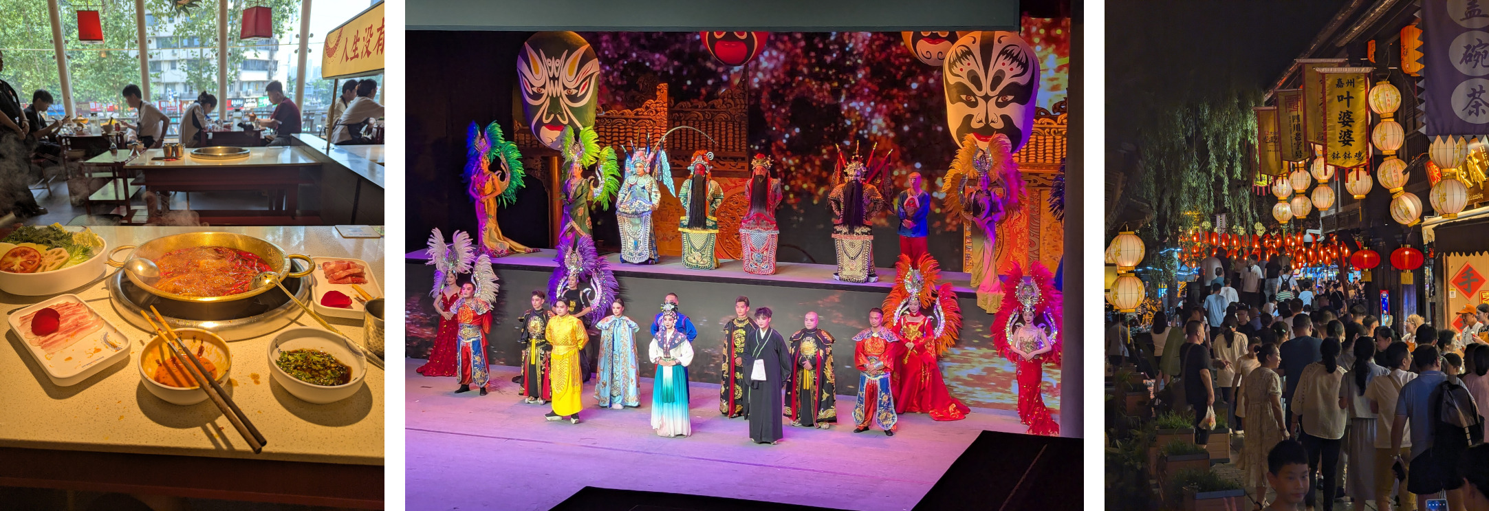 Collage of photos from Chengdu