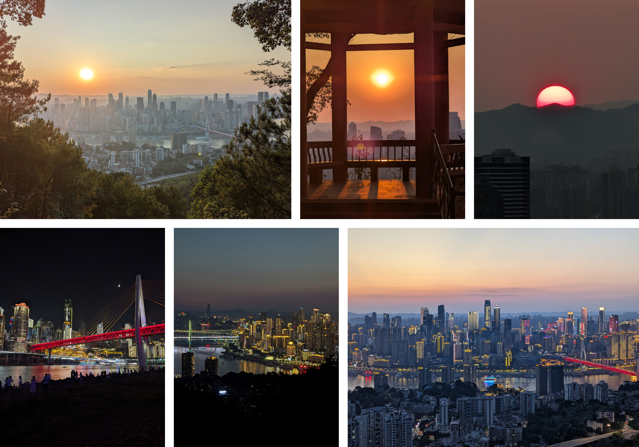 Collage of photos from Chongqing