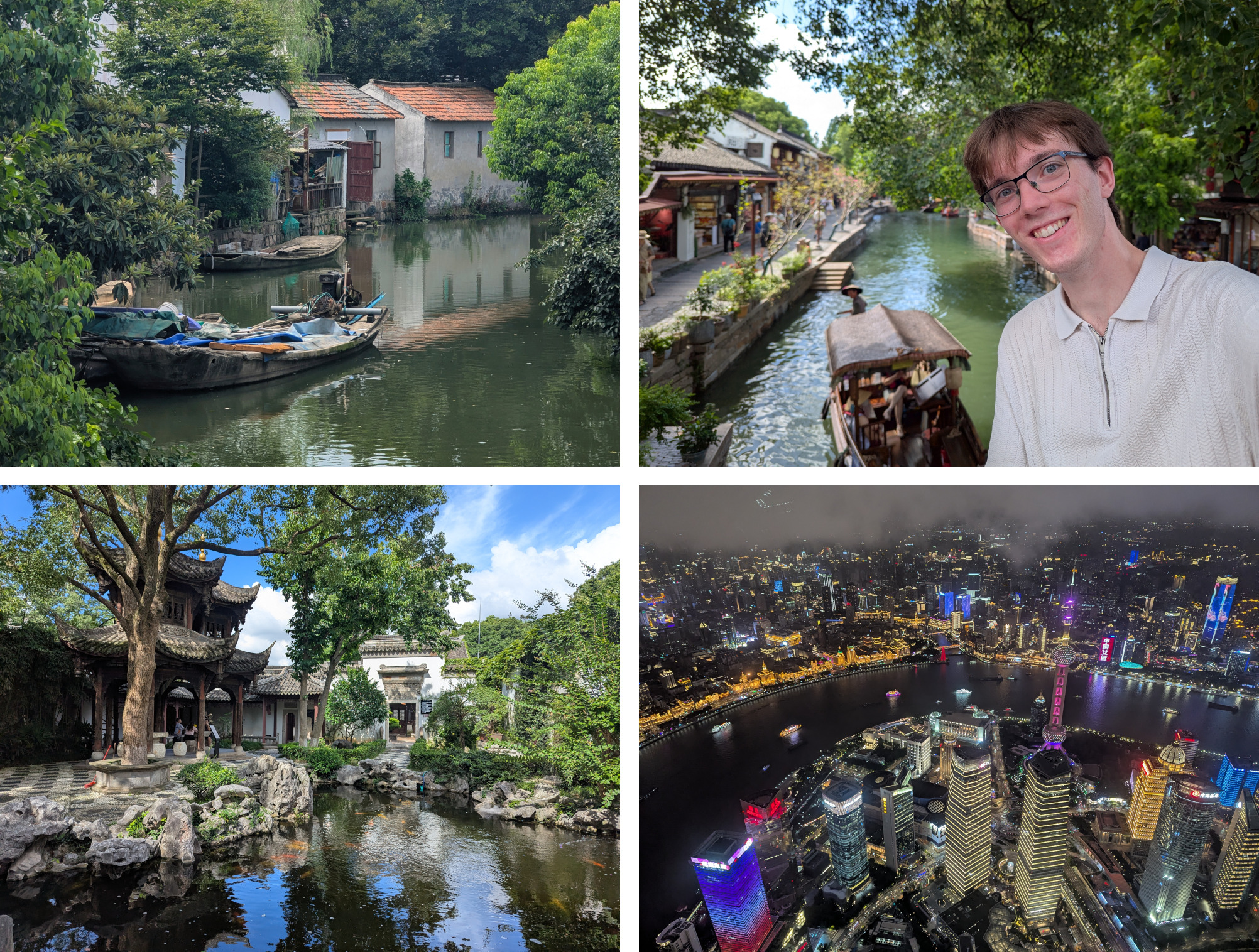 Collage of photos from Shanghai